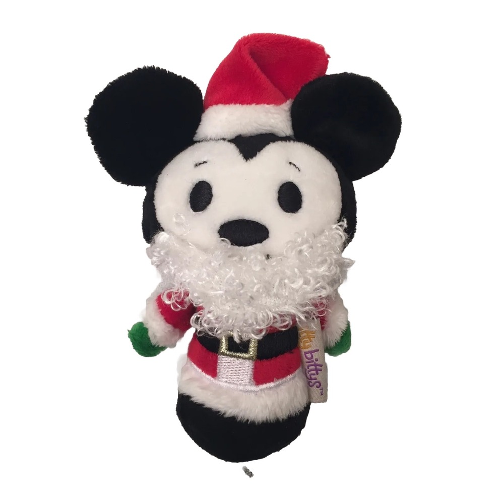 Hallmark Itty Bittys Mickey Mouse Santa Stuffed Plush Disney Christmas